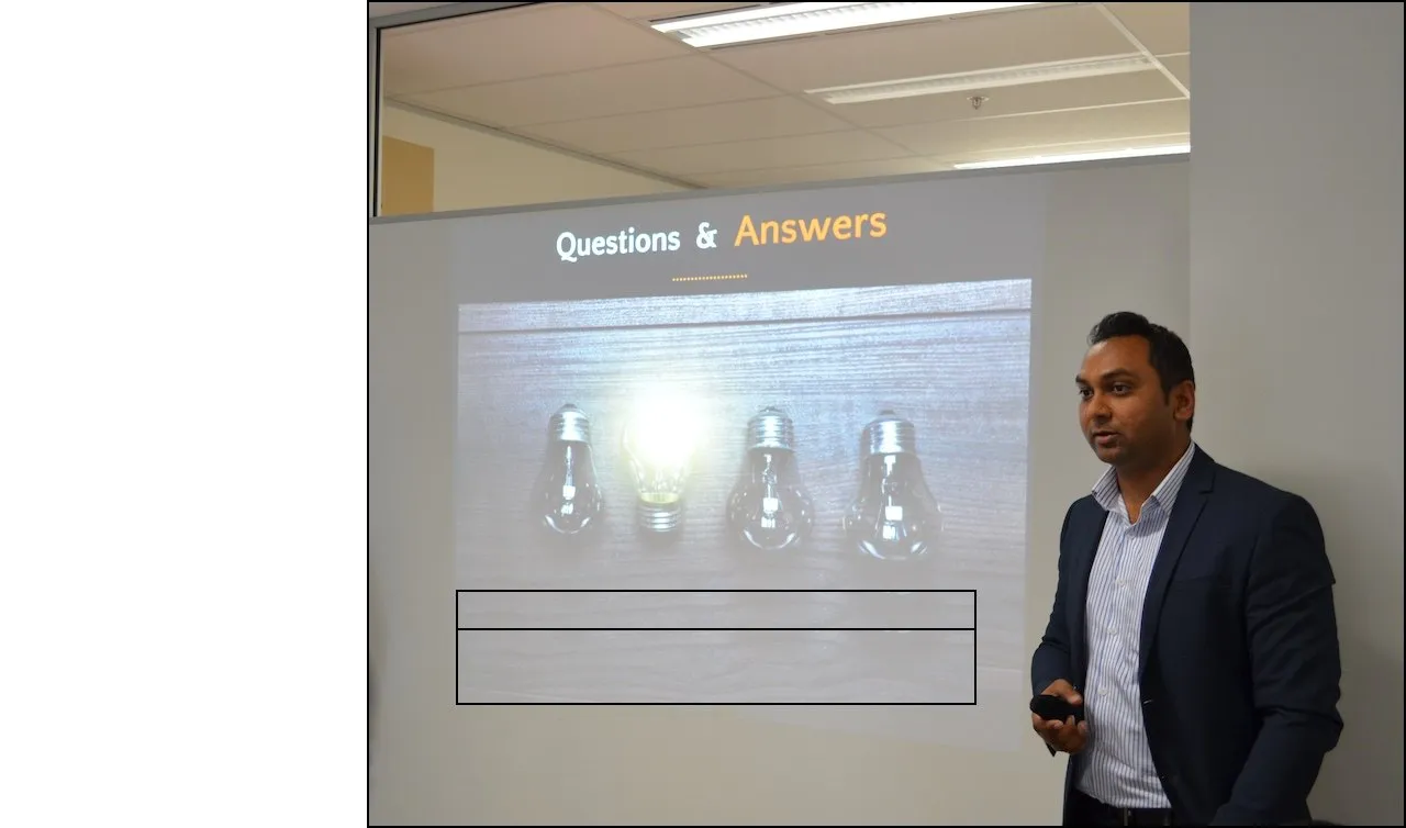 Questions and answers at a leadership session